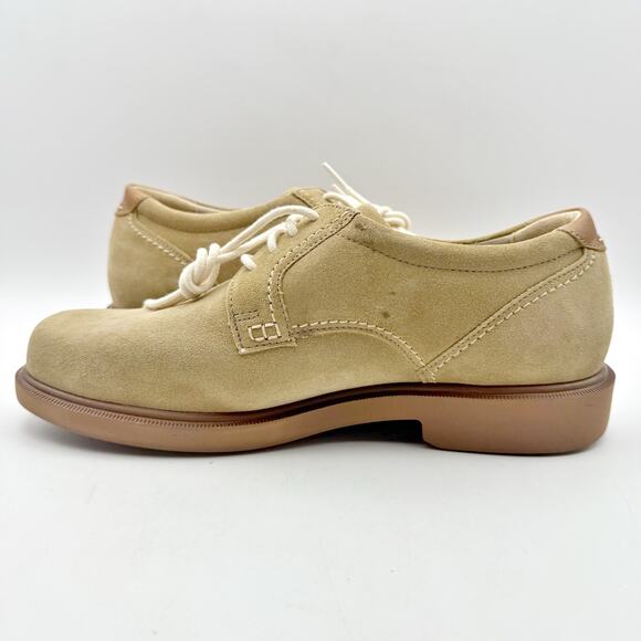 SAS Mens Ambassador Lace Up Oxford Shoes US 8.5 Wide Tan Leather EUC - Picture 7 of 14